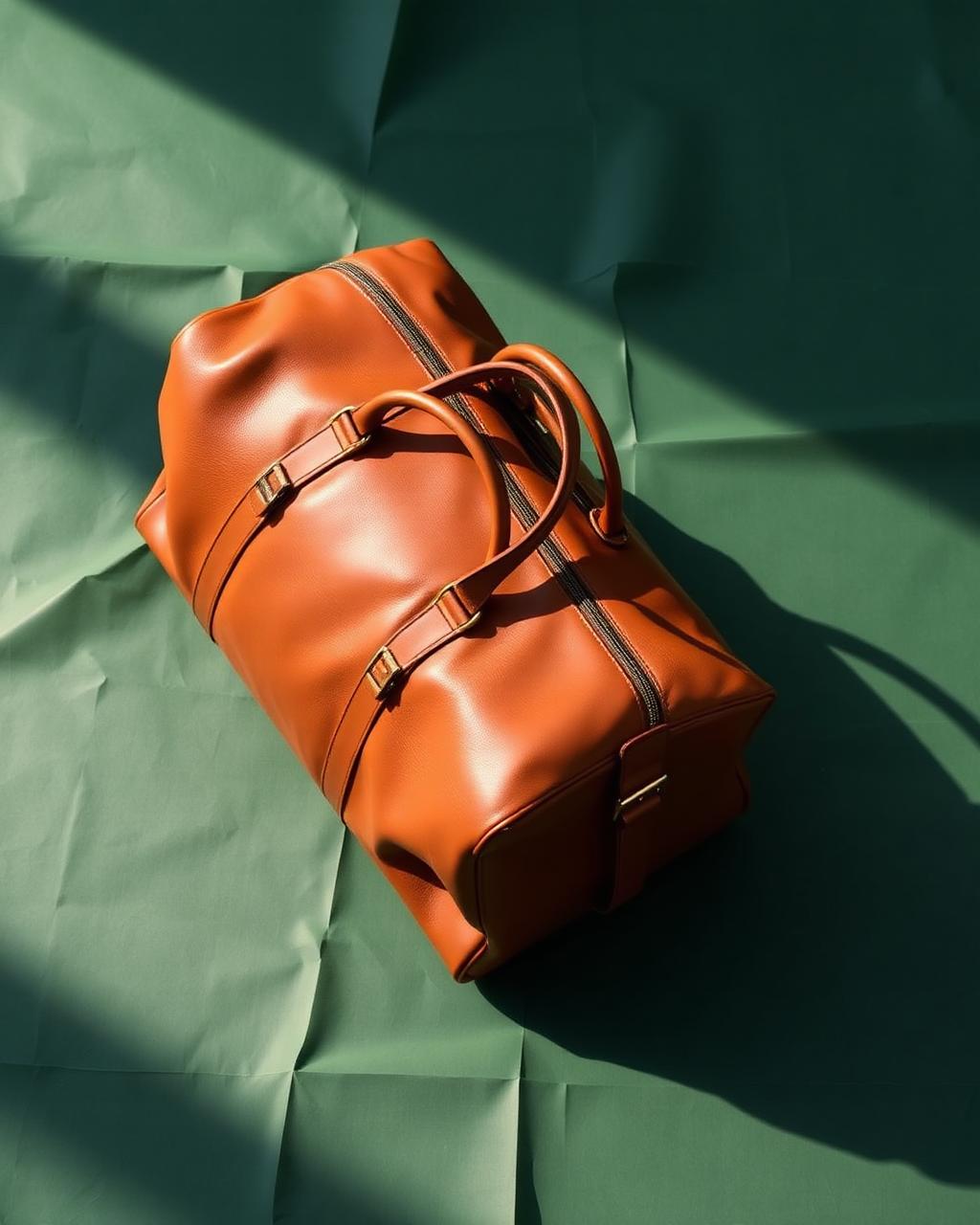 Leather duffel